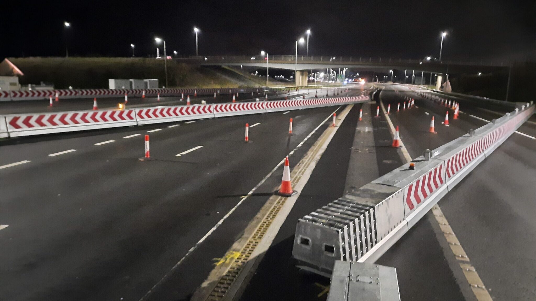 automated barriers on a road